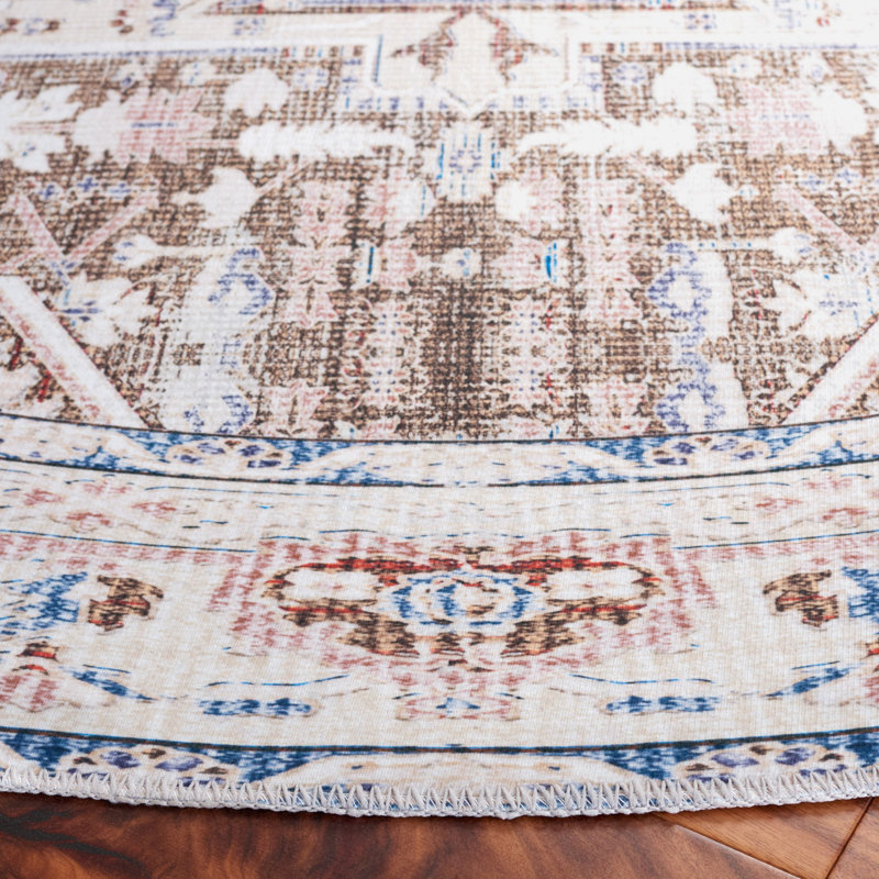 Tapis oriental lavable à la machine Arizona Performance, Rond 6 pi
