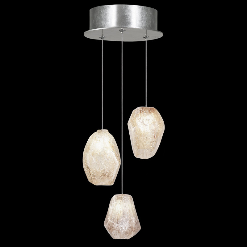 Luminaire suspendu à 3 lumières Natural Inspirations, Argent