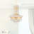 Huges Crystal 14" Gold Chandelier for Dining Rooms Living Rooms Kitchens Powder Rooms, 6-Light with E12 Bulb Base-138916154-31769327