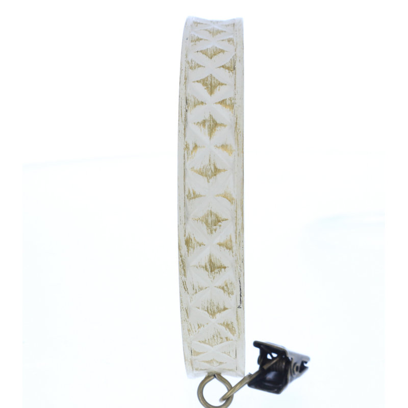 Carrette Curtain Rings, Gilded French White