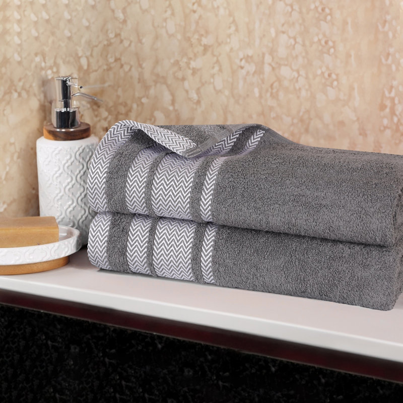 Drap de bain en coton Graden, Gris