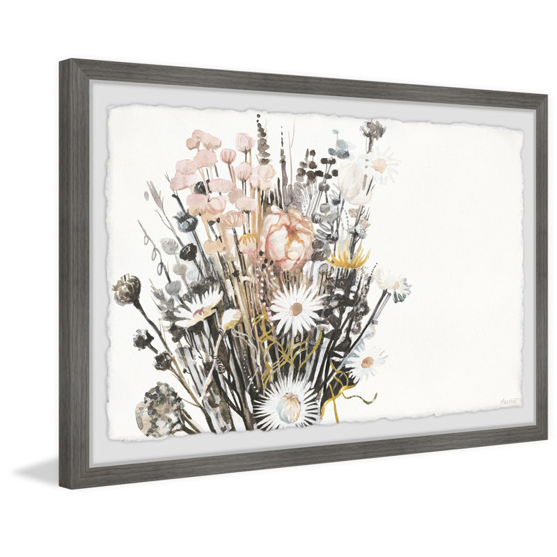 «Plantes à fleurs», reproduction encadrée, H 12 po x l 18 po x P 1,5 po