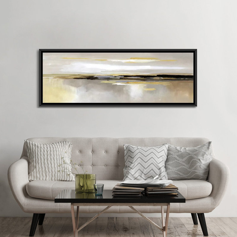 «Silver Lining», reproduction sur toile, H 24 po x l 72 po x P 1,5 po, Cadre noir