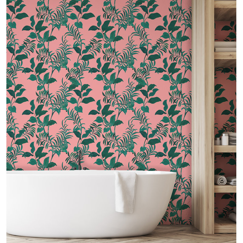 Paule Marrot Floral Wallpaper Double Roll, Pink/Green