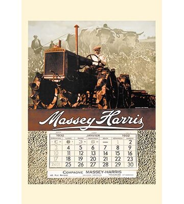 Massey Harris Calendar' Vintage Advertisement -  Buyenlarge, 0-587-15066-1C2842