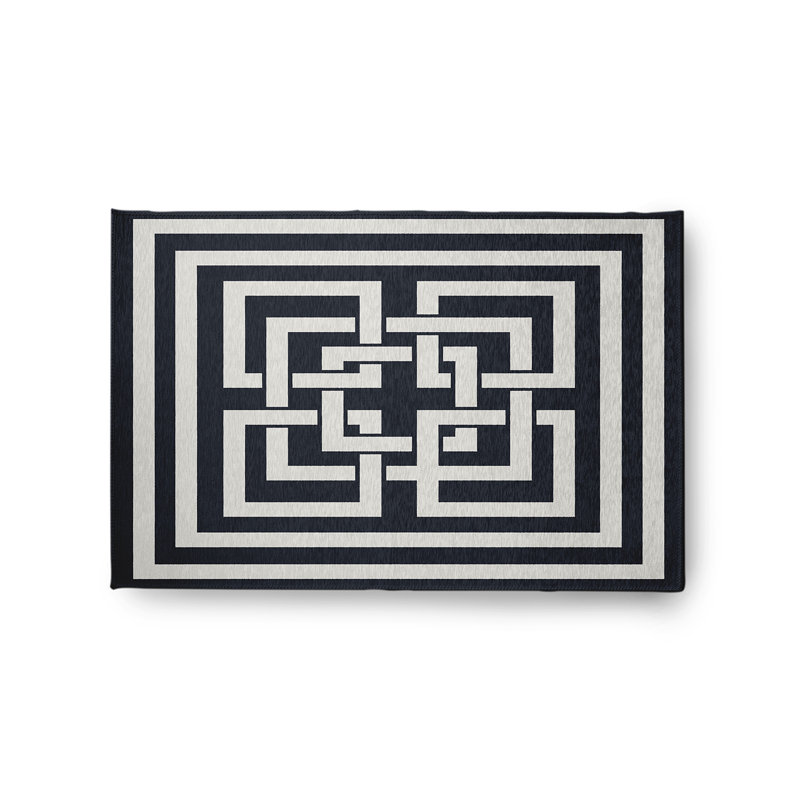 Chenille Geometric Indoor Rug, Rectangle 2' x 3'