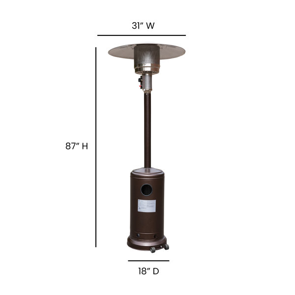 PAMAPIC Chauffe-terrasse au propane 48 000 BTU et Commentaires - Wayfair  Canada