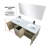 Lancy 60 in W x 20 in D Double Bath Vanity Top and Faucet Set-113278233