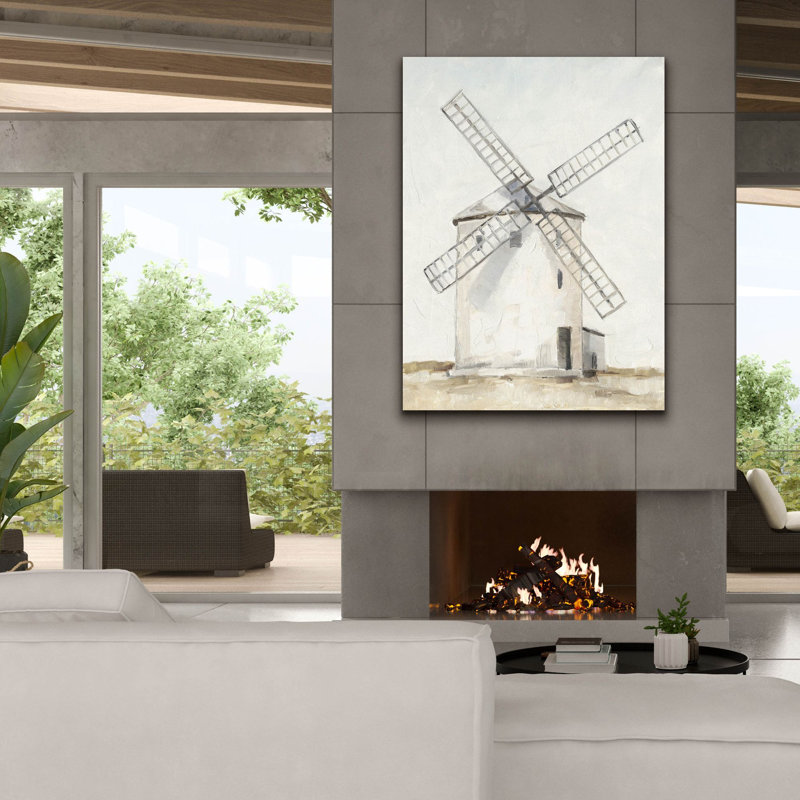 "Epic Graffiti" European Windmill 1 "par Ethan Harper, art mural sur toile, 40 po x 54 po, H 54 po x l 40 po