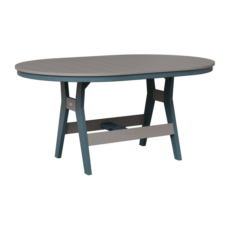 Table de bar berlinoise Berlin, 38.87" H x 64" W x 44" D, Ardoise, Gris clair