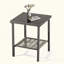Table d'appoint d'extérieur en osier, petite table de bout carrée en rotin pour terrasse, terrasse, porche, terrasse