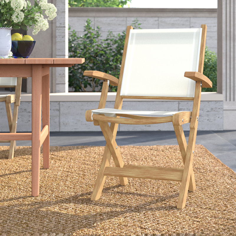 St. Tropez Outdoor Teak Dining Armchair, Slate
