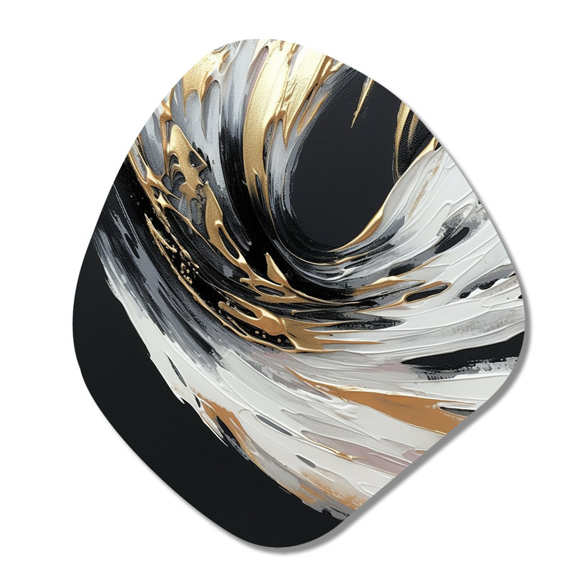 Wilde - Art mural asymétrique abstrait en métal en forme de nébuleuse, H 28 po x l 25 po