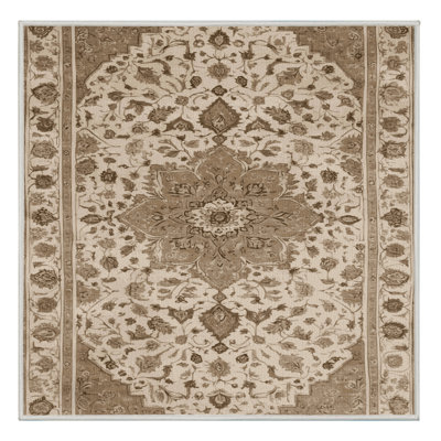 Machine Washable Tabriz Beige Area Rug