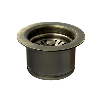 Whitehaus 3-1/2" Waste Disposer Trim with Matching Basket Strainer for Deep Fireclay Sinks