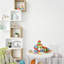  Ensemble de 4 tablettes murales cubiques flottantes pour la découverte de l'espace, chêne clair-65563794