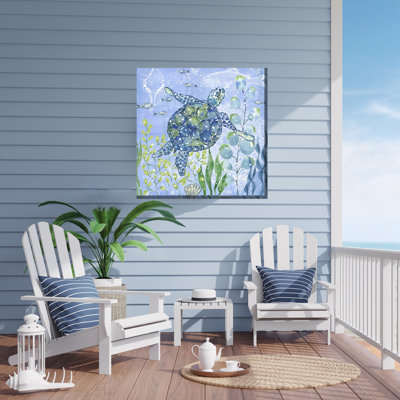 Tiny Turtle Outdoor Canvas Art
