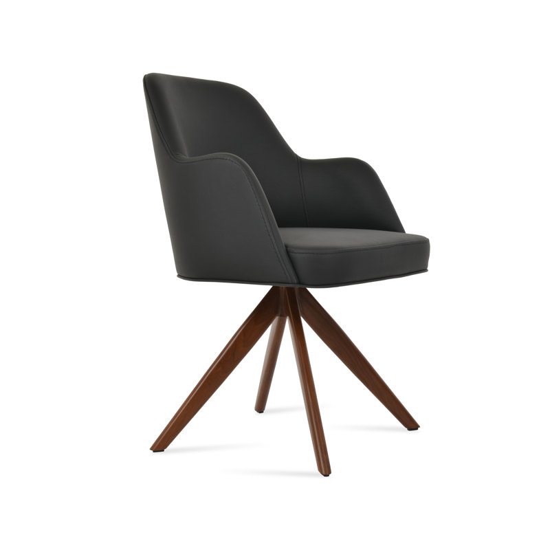 Fauteuil pivotant Marash Sword, Noyer, Noir, noir, noir, noir
