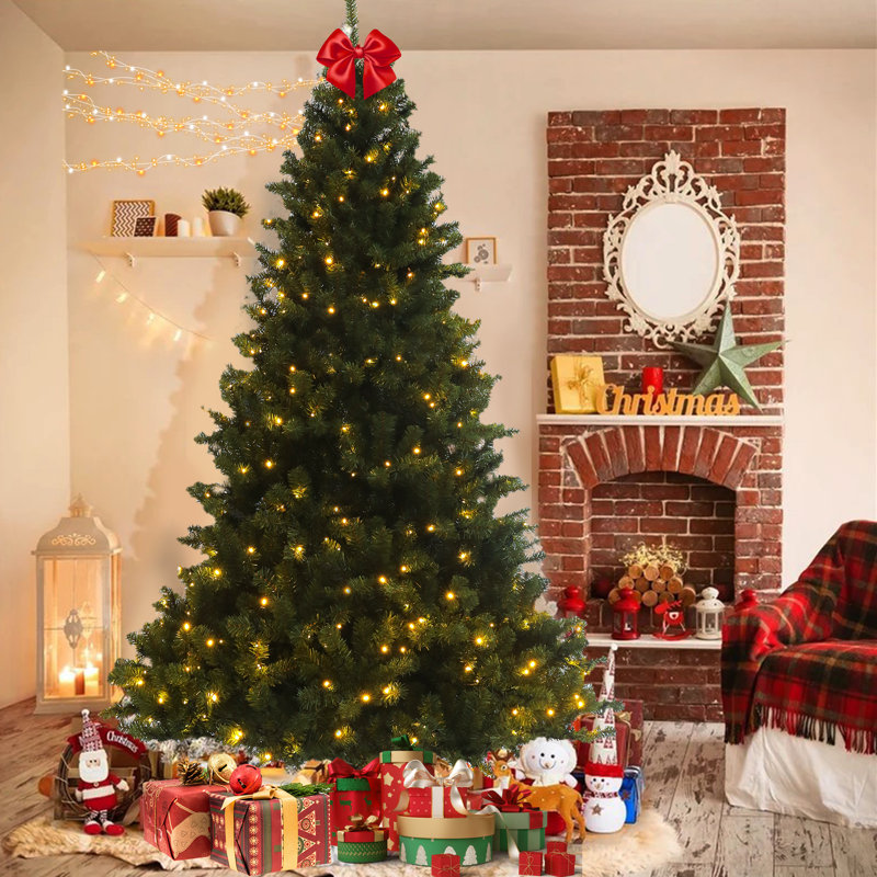 Arbre de Noël artificiel lumineux 7,5 'pin - support inclus