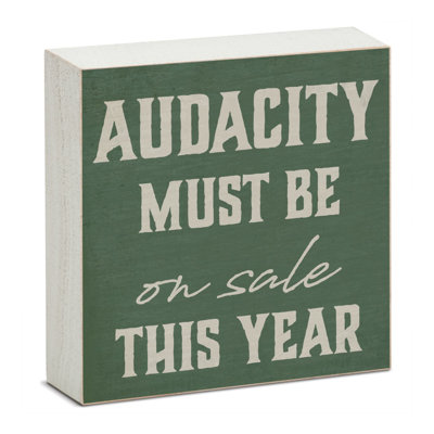 Jelliff Audacity Freestanding Wood Block Sign