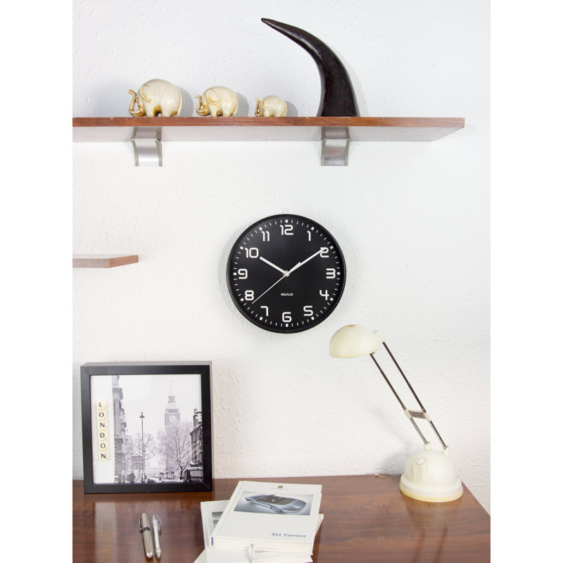 Netta Wood Wall Clock, Black