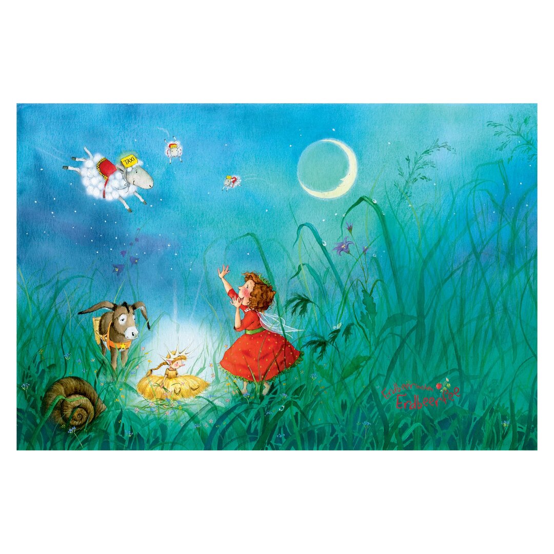 Strukturierte Tapete Strawberry Fairy – Sleep Taxi 3,2 m x 480 cm