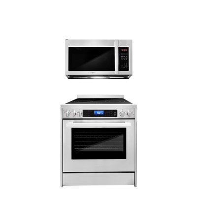 2 Piece Kitchen Package with 30"" Freestanding Electric Range & 30"" over-the-Range Microwave -  Cosmo, COS-2PKG-002