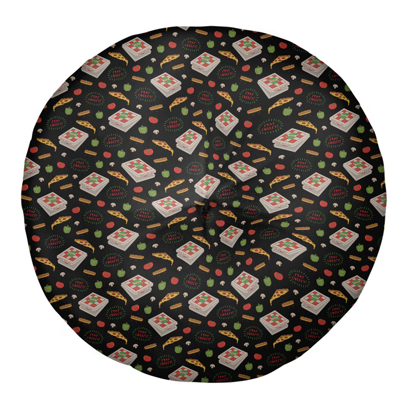 Coussin de sol Katelyn Elizabeth, 26 x 26, Noir