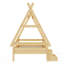 Lit plateforme House avec escalier, structure en bois massif, profil bas et conception amusante pour enfants-1293087773-1293087772