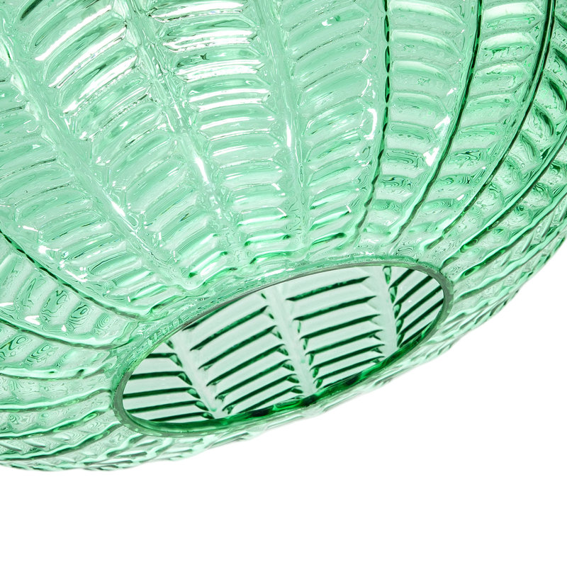16 cm H Round Glass Pendant Shade ( No Direct Attachment Method ) in Green