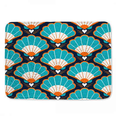 Tapis de bain bleu
