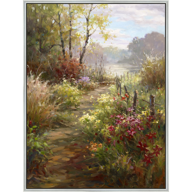 Whispering Meadow Path Print, 42" H x 32" W, Silver