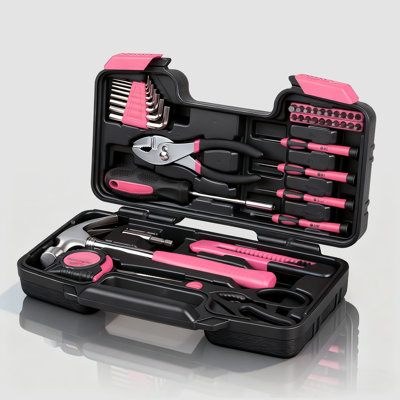 Ensemble de 39 outils ménagers, ensemble de réparation de maison essentiel avec étui de rangement pour dortoir de garage