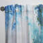 Bleu et blanc liquide Art Waves VIII - Rideau moderne - Velours obscurcissant - 1 panneau-73290459