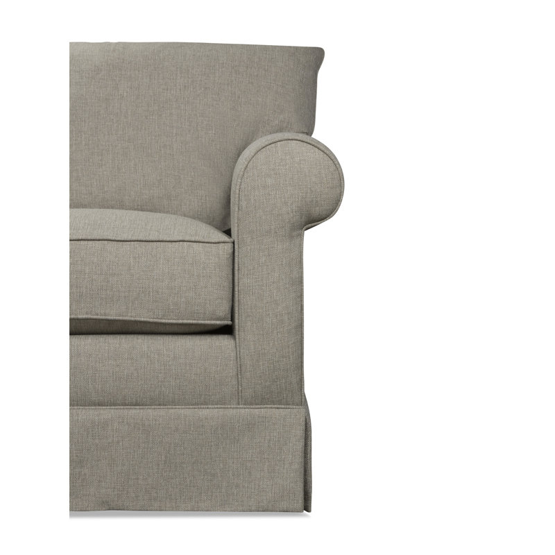 Friedman Upholstered Sectional, Left Hand Facing, Drusky Linen Sustain® Basketweave