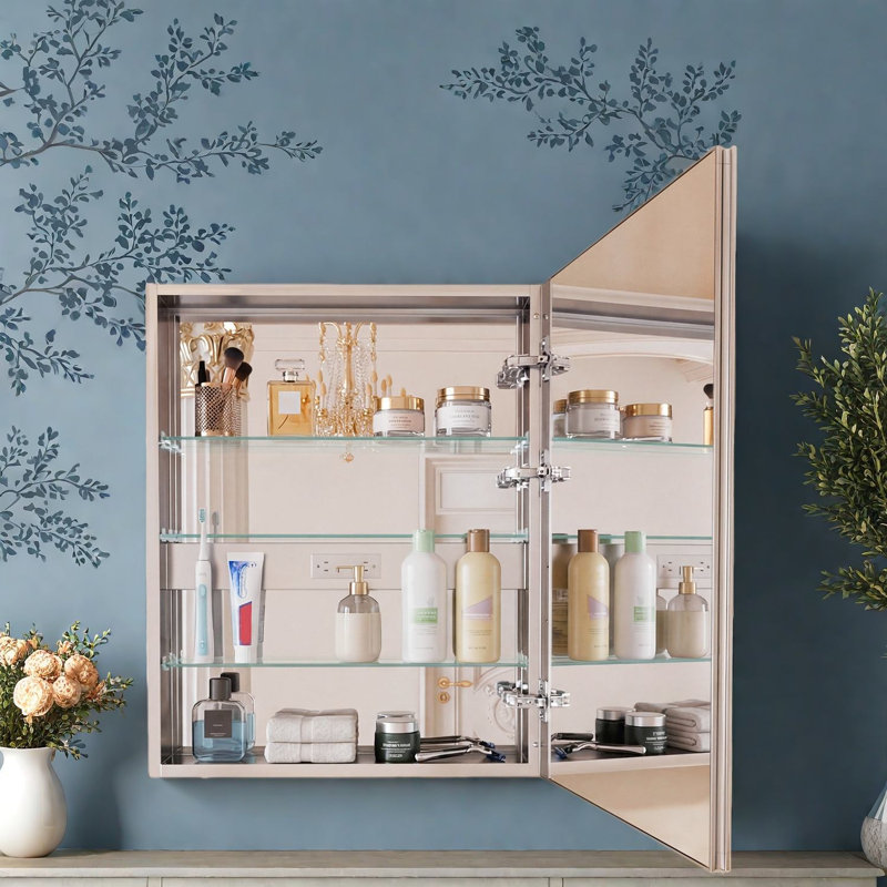 Led Medicine Cabinets, Aluminum 24 X 30 In Modern Storage For Home
