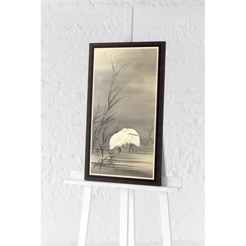 Egrets In A Swamp by Ohara Koson - No Frame Painting