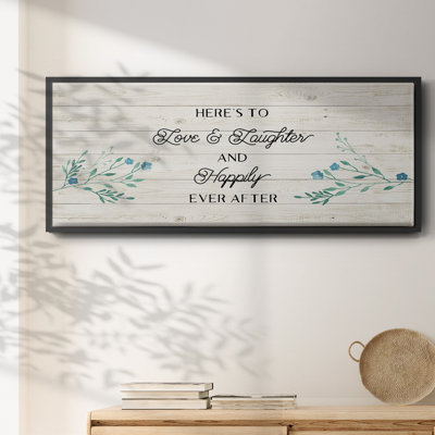 Floral Happily - toile encadrée