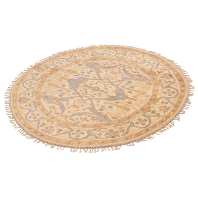 Royal Oushak Cream Rug 4'10" x 4'10"