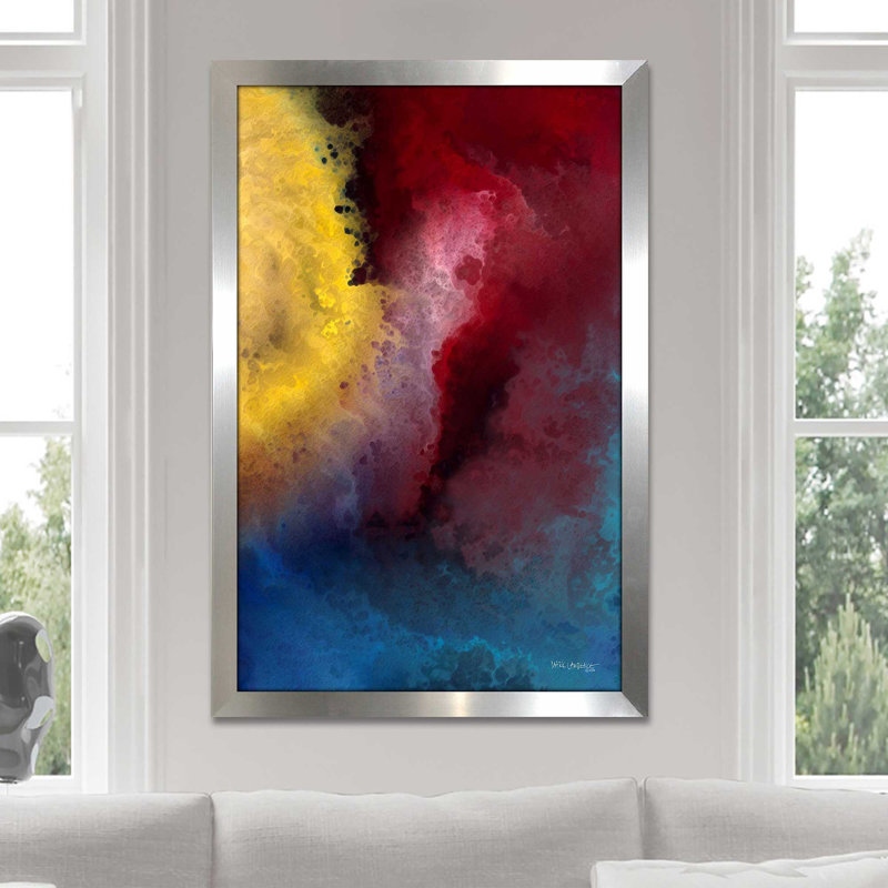 «Let There Be Light, Genesis 1: 3» par Mark Lawrence, reproduction d'art, Encadrement argenté