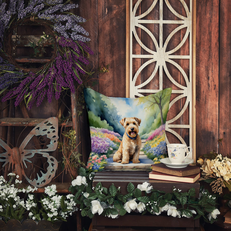 Coussin décoratif intérieur / extérieur Spring Path, H 14 po x l 14 po
