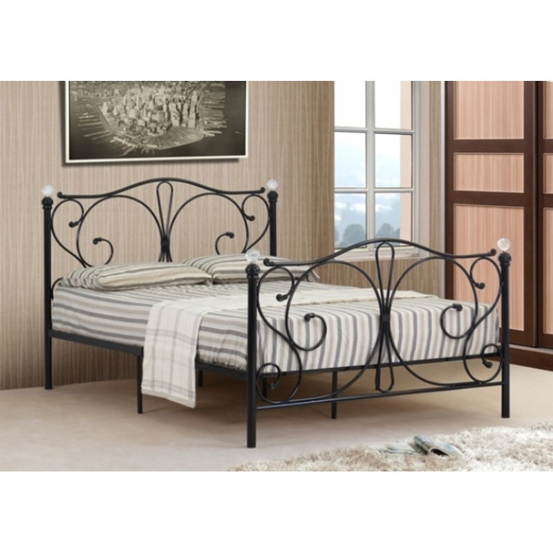 Orourke Metal Bed, Black, Single (3')