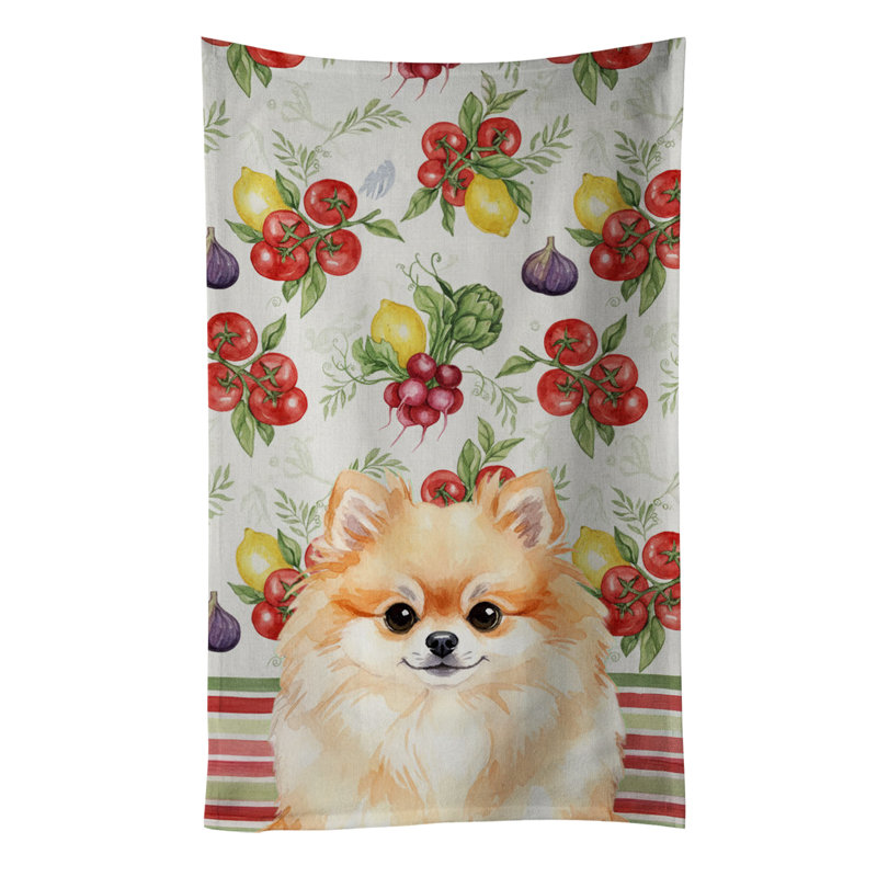 Serviette de cuisine Pomeranian, Loulou de Poméranie