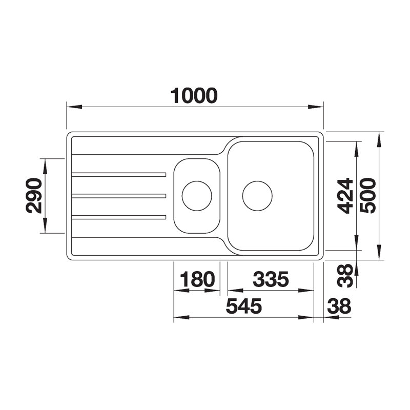 Lemis Double Bowl Inset Kitchen Sink