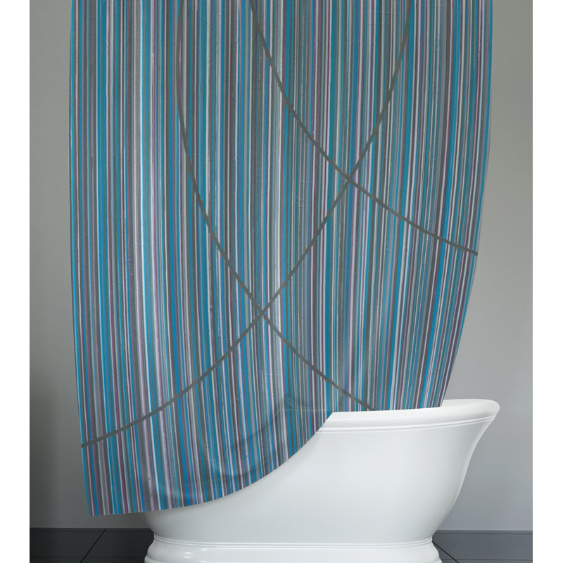 Rideau de douche à rayures sahid, H 72 po x l 70 po