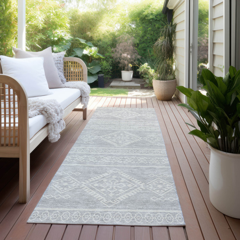 Chaena Flatweave Washable Southwestern Indoor / Outdoor Rug, Runner 2'3" x 7'6"