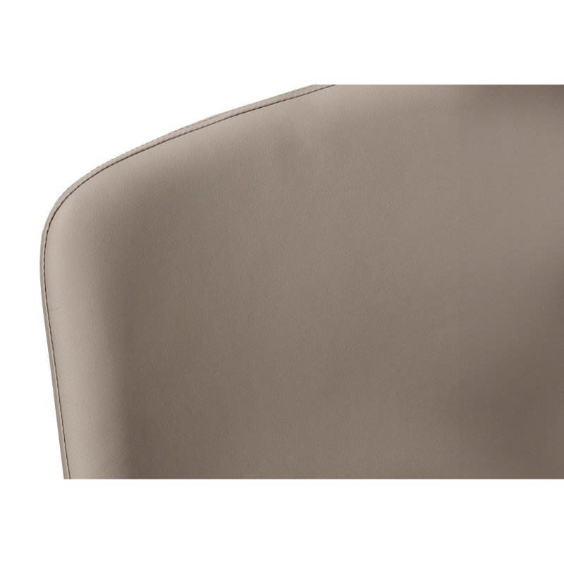 Chaise de bureau d'ordinateur, aspect cuir taupe et chaise polyvalente pour plusieurs espaces de travail