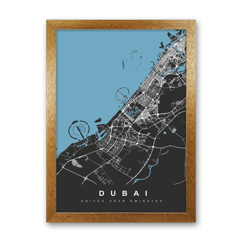 Dubai - Print, Brown Paper, 46cm H x 34cm W x 3cm D