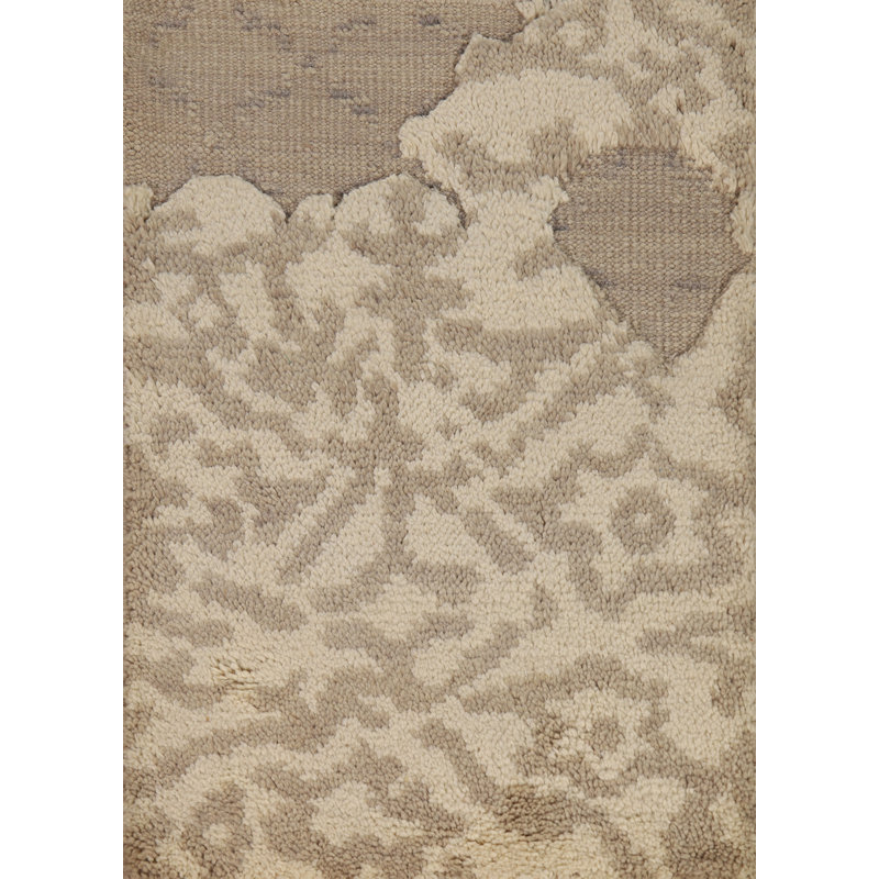 Tapis marocain abstrait en laine à motif abstrait 2x3