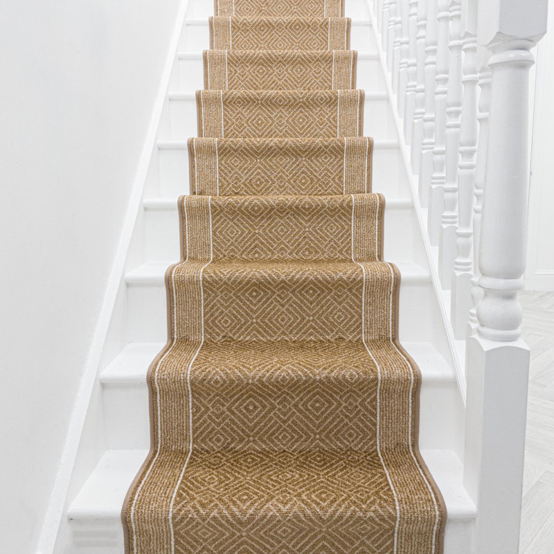 Stair Runner Geometric Machine Tufted Area Rug, Runner 80 x 480 cm